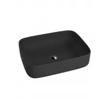 Umywalka nablatowa LAVITA Galera Black Mat - Czarna umywalka 50x40cm